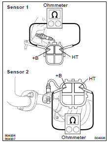 INSPECT HEATER RESISTANCE OF HEATED OXYGEN SENSORS