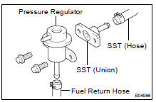 (d) Remove the pressure regulator from the delivery pipe.