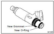 (a) Install a new grommet to each injector.