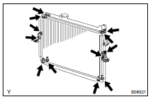 INSTALL SIDE SUPPORTS TO RADIATOR