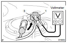 INSPECT POWER SOURCE VOLTAGE OF VAPOR PRESSURE SENSOR