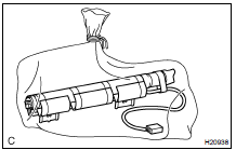 DEPLOYMENT WHEN DISPOSING OF CURTAIN SHIELD AIRBAG ASSEMBLY