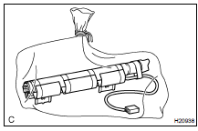 DEPLOYMENT WHEN DISPOSING OF CURTAIN SHIELD AIRBAG ASSEMBLY WITH AIRBAG DEPLOYED IN COLLISION