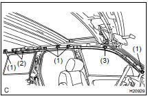 REMOVE CURTAIN SHIELD AIRBAG ASSEMBLY