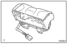 (a) Remove the front passenger airbag assembly