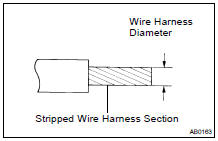 (b) Using a service-purpose wire harness for the vehicle, tie