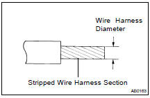 (b) Using a service-purpose wire harness, tie down the side