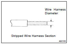(b) Using a service-purpose wire harness for the vehicle, tie