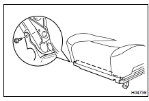 INSTALL FRONT SEAT CUSHION SHIELD