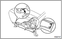 REMOVE LOWER SEAT CUSHION SHIELD