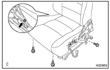 REMOVE SEAT CUSHION ASSEMBLY