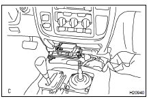(a) Install the airbag sensor assembly with the 3 bolts.