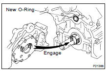 (c) Install a new O-ring to the cylinder block.