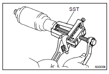 (a) Using SST, remove the bearing.