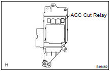 Remove the relay box and ACC cut relay.