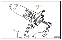 (a) Using SST, remove the bearing.