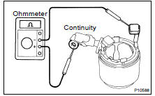 Using an ohmmeter, check that there is continuity between the