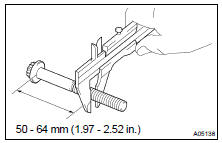 (e) Using vernier calipers, measure the thread outside diameter