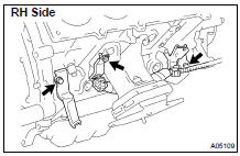 DISCONNECT ENGINE WIRE FROM RH SIDE OF CYLINDER BLOCK