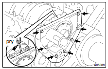 REMOVE REAR OIL SEAL RETAINER