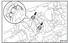  REMOVE CONNECTING ROD CAPS AND CHECK OIL CLEARANCE