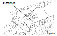 (f) Lay a strip of plastigage across the crank pin.