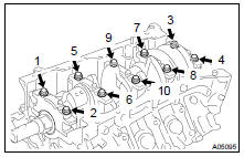 REMOVE MAIN BEARING CAPS AND CHECK OIL CLEARANCE