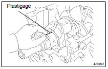 REMOVE MAIN BEARING CAPS AND CHECK OIL CLEARANCE