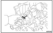 REMOVE MAIN BEARING CAPS AND CHECK OIL CLEARANCE