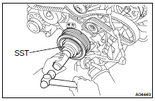 INSTALL CRANKSHAFT PULLEY