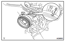 CHECK CRANKSHAFT PULLEY POSITION