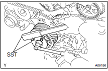 TIGHTEN CRANKSHAFT PULLEY BOLT