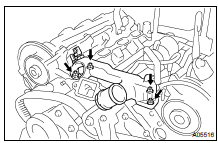 REMOVE FRONT WATER BYPASS JOINT