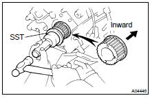  INSTALL CRANKSHAFT TIMING PULLEY