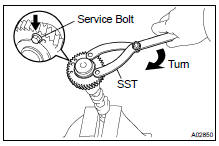 DISASSEMBLE EXHAUST CAMSHAFTS