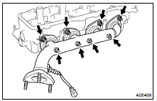 REMOVE RH EXHAUST MANIFOLD FROM CYLINDER HEAD