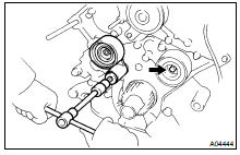 REMOVE NO.1 IDLER PULLEY AND NO.2 IDLER PULLEY