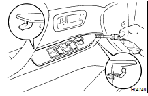 REMOVE POWER WINDOW SWITCH