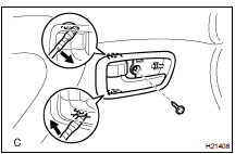 REMOVE DOOR INSIDE HANDLE BEZEL No. 1