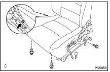 (a) Install the seat cushion assembly with the 4 bolts to the