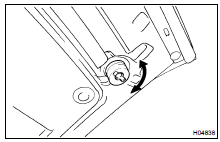 ADJUST FRONT EDGE OF HOOD IN VERTICAL DIRECTION