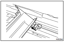 (b) Remove the rear drip channel as shown in the illustration.