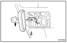 (a) Install the inner rear view mirror with the 2 screws.