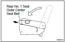 INSPECT REAR NO. 1 SEAT CENTER BELT