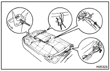 REMOVE NO. 1 FOLD SEAT LOCK CONTROL CABLE