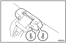 (a) Using a screwdriver, remove the rear seat shoulder belt