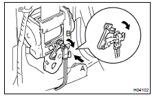 INSTALL RETRACTOR OF FRONT SEAT OUTER BELT