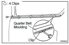 REMOVE QUARTER BELT MOULDING