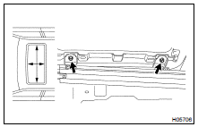  ADJUST SLIDING ROOF GLASS IN FORWARD/REARWARD AND LEFT/RIGHT DIRECTIONS