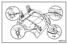 REMOVE NO. 2 FOLD SEAT LOCK CONTROL CABLE